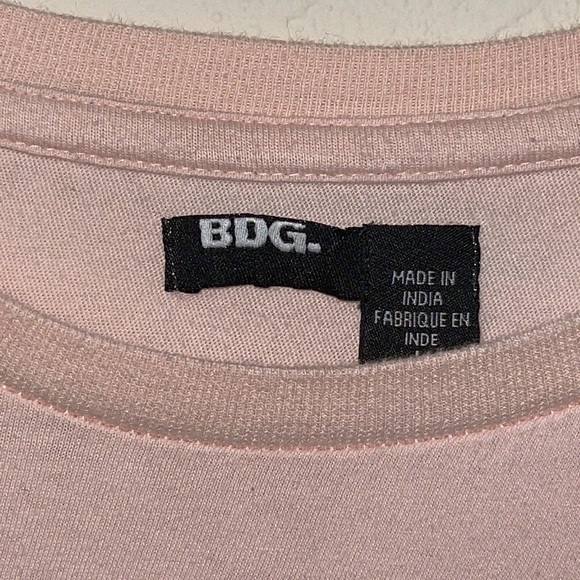 BDG Pink & Red White Stripes Sporty T Shirt Sz. L - Picture 3 of 10